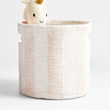 Cove Stripe Shelf Bin El Pink.