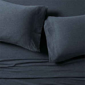 Cozysoft Organic Jersey Midnight Navy King Bed Sheet Set.