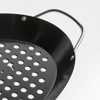 Crate & Barrel Outdoor Double Non-Stick Chicken Roaster Pan.