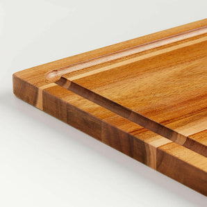 Crate & Barrel Acacia Wood Cutting Board 16"x16"x0.75"