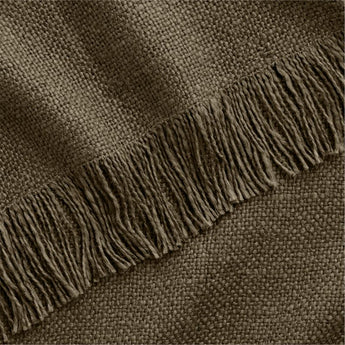 Casual Textured Burnt Green Thro.
