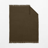 Casual Textured Burnt Green Thro.