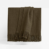 Casual Textured Burnt Green Thro.