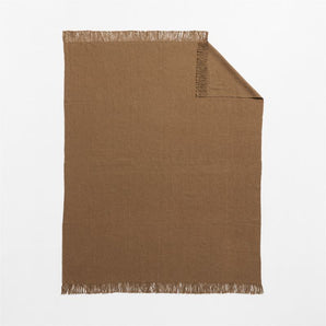 Casual Textured Camel Tan Throw.