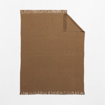 Casual Textured Camel Tan Throw.