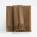 Casual Textured Camel Tan Throw.