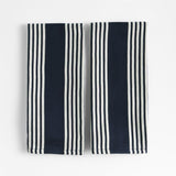 Cuisine Stripe Revse Indigo S/2.