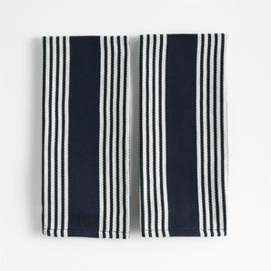 Cuisine Stripe Revse Indigo S/2.