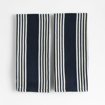 Cuisine Stripe Revse Indigo S/2.