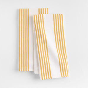 Cuisine Stripe Organic Cotton Dish Towels, Set of 2