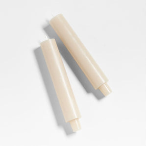 Cylinder Oat Off- Taper Candles 8.5", Set of 2