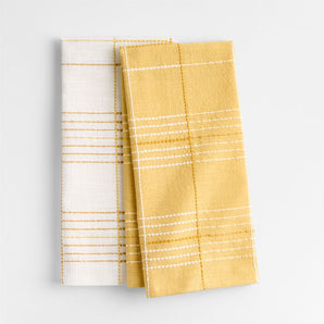 Dash Plaid Organic Cotton Dish Towels, Set of 2