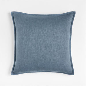 Laundered Linen Throw Pillow with Feather Insert 20 x 20"