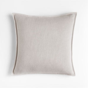 Laundered Linen Throw Pillow with Feather Insert 20 x 20"