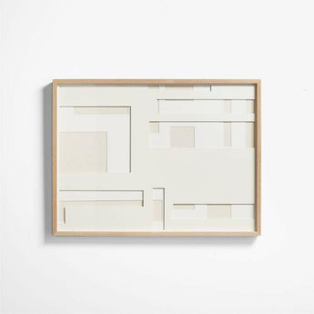 "Dimension I" Framed Hand-Cut Paper Wall Art 30"x 40" by Coup d'Esprit.
