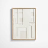 "Dimension I" Framed Hand-Cut Paper Wall Art 30"x 40" by Coup d'Esprit.