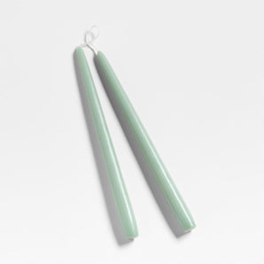 Dipped Sage  Taper Candles 12", Set of 2