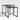 Dune Black Outdoor Nesting Tables with Black Painted Glass, Set of Two.