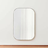 Edge Brass Rounded Rectangle Mirror.