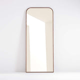Edge Walnut Arch Floor Mirror.