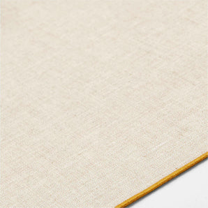 Linen Easy Care Yellow Placemat.