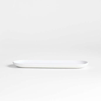 Eli White Ceramic Vanity Tray.