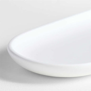 Eli White Ceramic Vanity Tray.