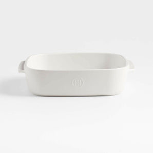 Emile Henry x Crate & Barrel 9"x9" Cream Ceramic Baking Dish.