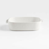 Emile Henry x Crate & Barrel 9"x9" Cream Ceramic Baking Dish.