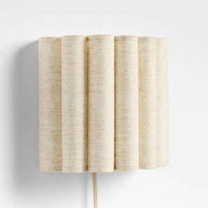 Kids Emme Pleated Linen Plug-In Wall Sconce