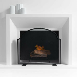 Emmy Black Fireplace Screen.