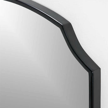 Emmy Narrow Black Arch Floor Mirror.