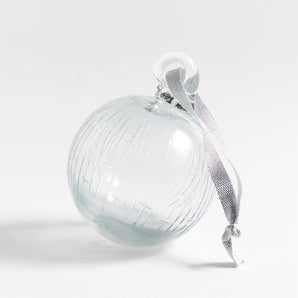 Etched Glass Ball Christmas Tree Ornament