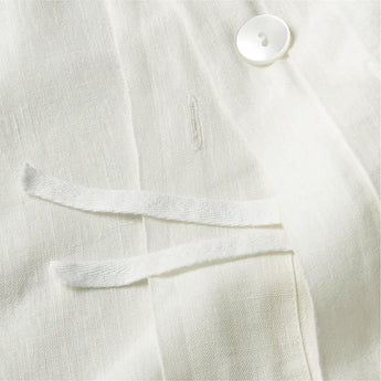 Natural EUROPEAN FLAX ™-Certified Linen Warm White Full/Queen Duvet Cover.