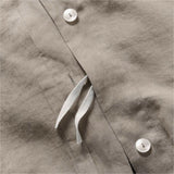 Natural European Flax ™-Certified Linen Clay Taupe King Duvet Cover.