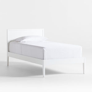 Ever Simple White Wood Kids Twin Bed.