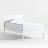 Ever Simple White Wood Kids Twin Bed.