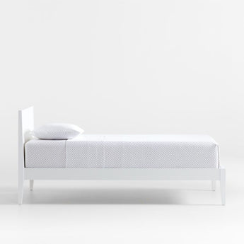 Ever Simple White Wood Kids Twin Bed.