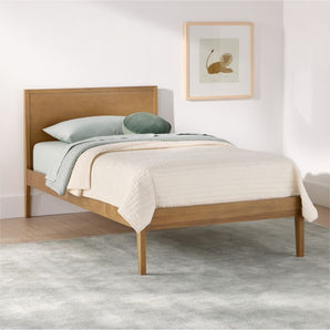 Ever Simple Flax Brown Wood Kids Twin Be.