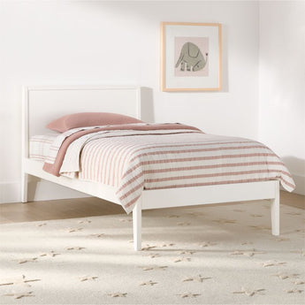 Ever Simple White Wood Kids Twin Bed.
