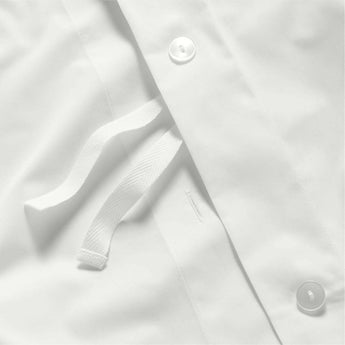 Everyday Organic Cotton Percale Crisp White Full/Queen Duvet Cover.