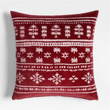Fair Isle Embroidered Velvet 23" Luminou.