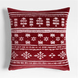 Fair Isle Embroidered Velvet 23" Luminou.