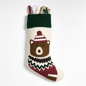 Calcetín de Navidad Fair Isle Friends Bear de Joan Anderson