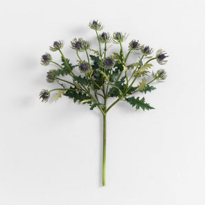 Faux Blue Sea Holly Stem