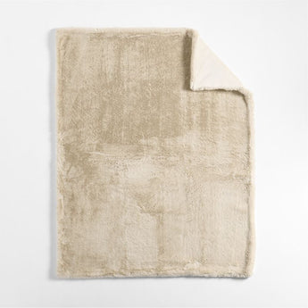Faux Fur Throw Travertine.