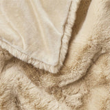 70x55 Faux Fur Throw Ginger Beig.