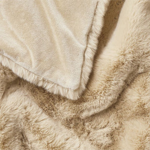 70x55 Faux Fur Throw Ginger Beig.
