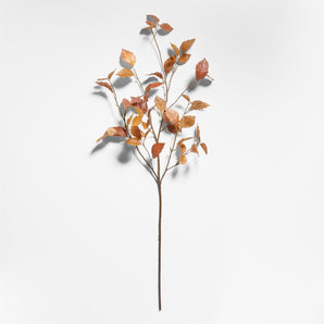 Faux Small Golden Leaf Branch.