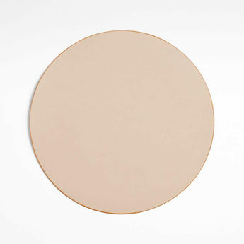 Rizzo Round Reversible Grey Faux Leather Placemat.